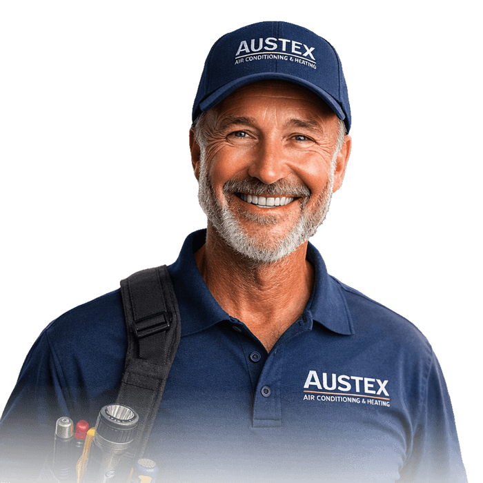 Austex Air HVAC technician in Georgetown TX providing air conditioning repair and installation service